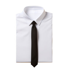 a white shirt with a black tie