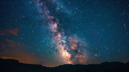 Stunning milky way galaxy with star-filled sky background