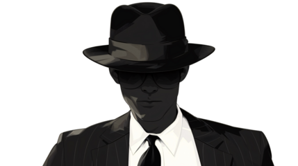 a man in a suit and hat
