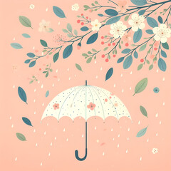 rainy day umbrella.Generative AI
