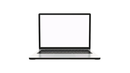 a laptop with a blank screen