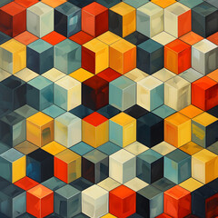 Obraz premium abstract flat pattern with cubes