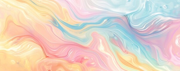 Obraz premium In this abstract background Soft pastel colors and swirling patterns create a calm and elegant design.