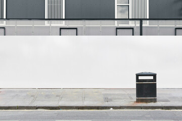 Street Outdoor Hoarding Poster City Mockup Template © Print