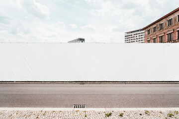 Street Outdoor Hoarding Poster City Mockup Template