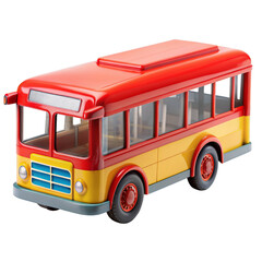bus toy on transparent background