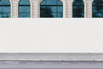 Street Outdoor Hoarding Poster City Mockup Template © Print