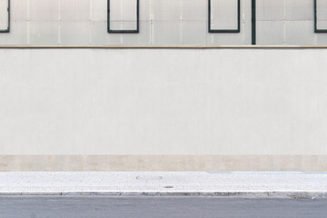 Street Outdoor Hoarding Poster City Mockup Template © Print