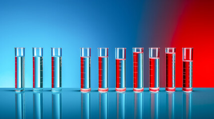 Obraz premium Medical test tubes with liquid and tests, research.