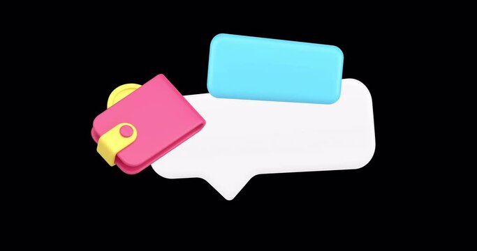 Cashback quick tips financial payment money refund guarantee service 3d icon animation with alpha channel