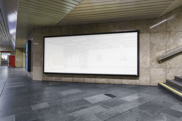 Street Outdoor Poster Advertising Mockup Template Subway Metro