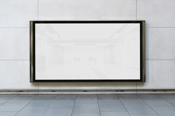 Street Outdoor Poster Advertising Mockup Template Subway Metro © Print
