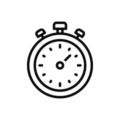 Black line icon for chronometer 