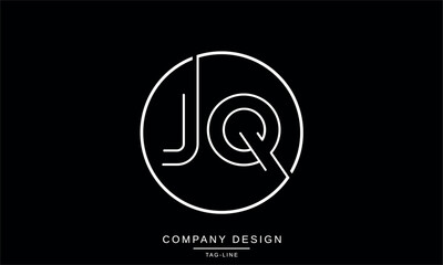 JQ, QJ Abstract Letters Logo Monogram design Font Icon Vector Initials