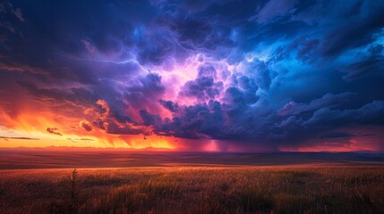 Fototapeta premium fire in the sky