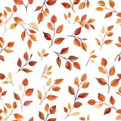Beautiful autumn leaves seamless background pattern