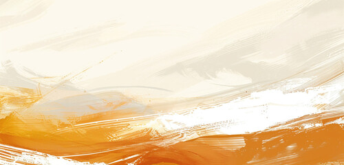 Abstract brush strokes in ochre and ivory for an artistic Veterans Day banner.