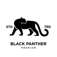 black phanter icon logo design vector illustration