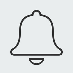 Bell symbol outline style. Easy editable vector design.
