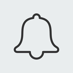 Bell symbol outline style. Easy editable vector design.