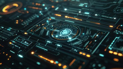 Fototapeta premium Computer technology-themed background