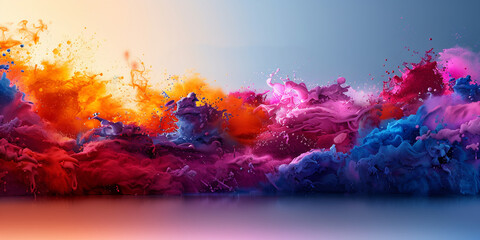 Multi color smoke background