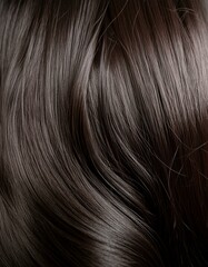 Fototapeta premium Radiant Locks: Reflective Brown Hair Texture