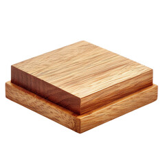 Square Wooden Cutting Board, Isolated on Transparent Background, Great for Kitchenware Advertisements and Culinary Arts