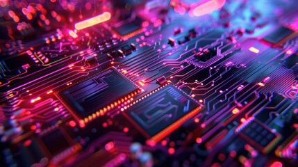 Fototapeta premium Computer technology-themed background