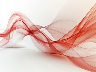 Modern design featuring fluid lines in pastel pink and red, creating a dynamic and smooth pattern on white background.