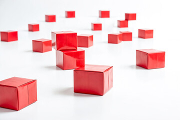 Red boxes on a white background