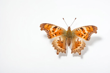 Obraz premium Close-up of a butterfly with orange and black wings