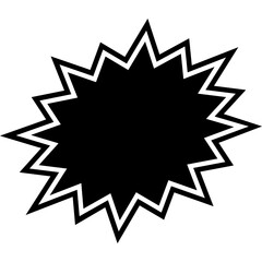 Explosion Shape. Comic Boom Icon. Label Sticker Icon