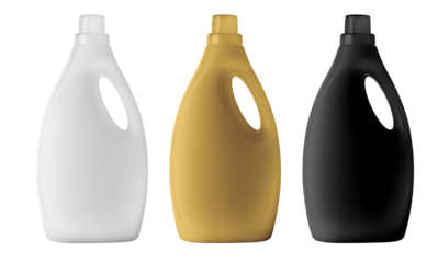 Side view of a plastic bottle