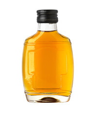 Full small flat whiskey bottle