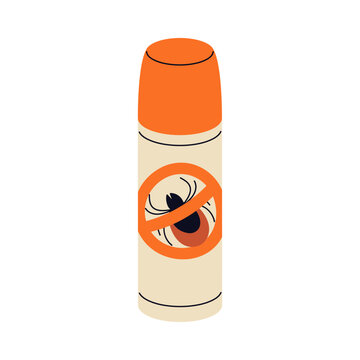 recommend clip art: Insect repellent spray can. Tick and gnat repelling aerosol bottle. Anti-bite, chemical toxic liquid in sprayer, insecticide container. Flat graphic vector illustration isolated on white background