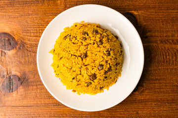 yellow rice with pigeon peas