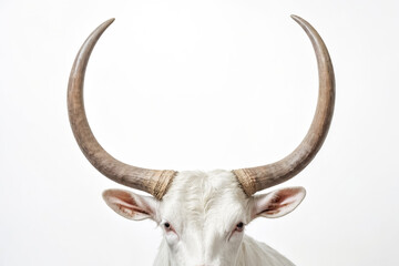 Fototapeta premium White Bull with Horns