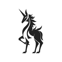 Horse logo, unicorn