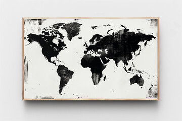 Grungy world map illustration