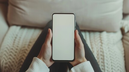 Realistic Phone Mockup with Blank Screen - Perfect for App Display, Web Design, and Social Media Marketing
