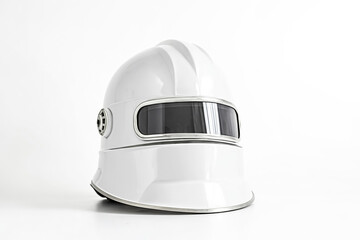 White astronaut helmet isolated on white background