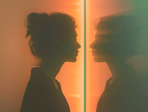 Selbstreflexion: Blick in den Spiegel