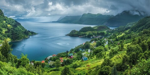 View of the lake waters with beautiful hill cliffs, landscape background river backgorund.