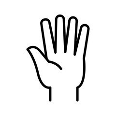Obraz premium Hand up icon