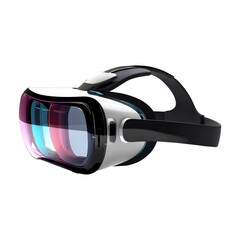 Modern 3d virtual reality goggles headset, vr isolated on a transparent background Connection, technology, new generation png