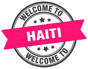 Welcome to Haiti stamp. Haiti round sign