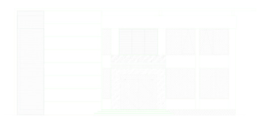 Vector illustration sketch of architectural detail design drawing of the front view of a modern minimalist office building
