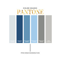 COLOR SHADES PANTONE PPDS - Modern and Stylish Typography Design, Graphic Vector Design, Fashion Illustration, 