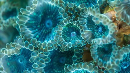 blue corals.